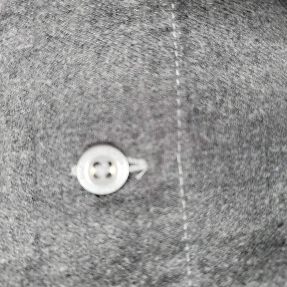 The North Face Shirt‎ Mens Large Gray Flannel Long Sleeve Button Front Casual